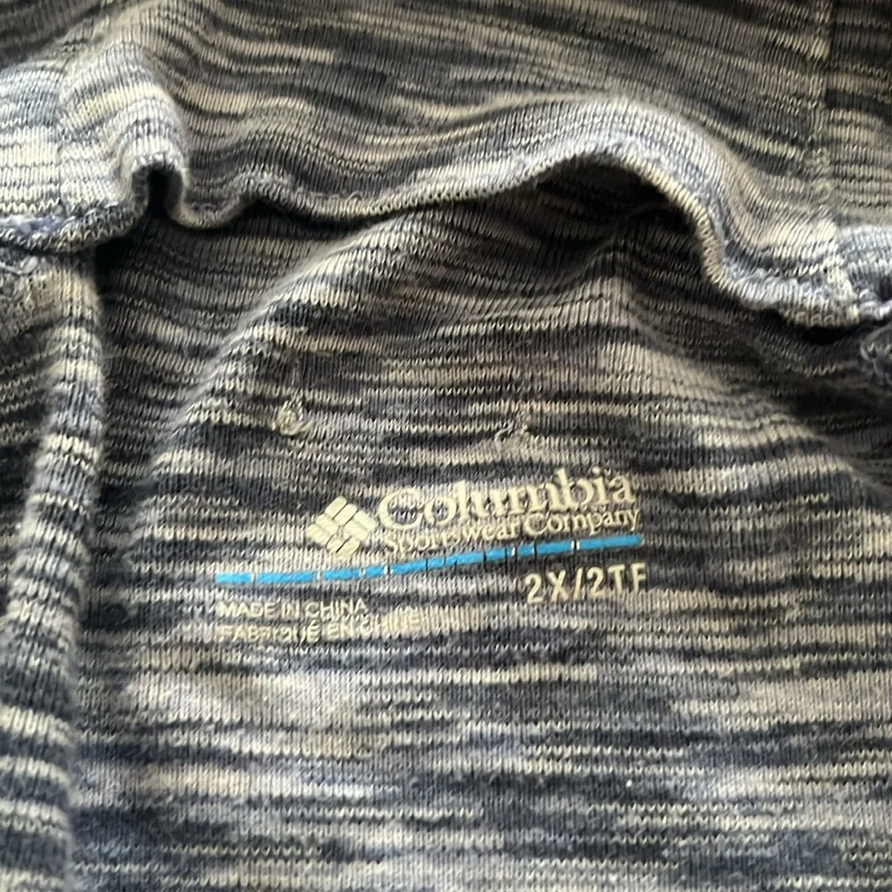 Columbia women’s plus size 2X heather blue quarter zip lightweight pull over - Picture 3 of 7